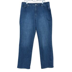 Gloria Vanderbilt Amanda Women 18 Cotton Polyester Spandex Blue Jeans